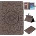 For iPad 9.7 2017 Sunflower Embossed PU Leather Flip Stand Case Auto Wake/Sleep Smart Cover