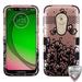 Motorola MOTO G7 PLAY Phone Case Tuff Hybrid Shockproof Impact Rugged Rubber Dual Layer Hard Soft TPU Protective Hard Cover Rubberized 2D Butterfly Lace Flowers Case for MOTOROLA Moto G7 Play