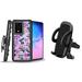 Bemz Armor Samsung Galaxy S20 6.2 inch Case Bundle: Heavy Duty Rugged Holster Combo Protection Cover with Cellet Air Vent 360 Rotation (Vent Support) and Lens Wipe - Lavender Hummingbirds