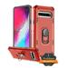 Samsung Galaxy S10 5G (6.7 ) Phone Case Metal Ring Stand TPU Rubber Shockproof Hybrid Dual Layer Rugged Grip 360Â° Rotate Ring Holder Magnetic Car Mount Hard Case RED Cover for Samsung Galaxy S10 5G