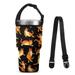 WIRESTER 30oz Neoprene Tumbler Carrier Holder Bag Cup Holder Cover with Shoulder Strap Water Bottle Sleeve Pouch for Outdoor Camping Hiking - Orange Tabby Cat Funny Playful Postures