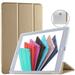 DuraSafe Cases iPad Mini 5 7.9 Inch 2019 [ Mini 5th Gen ] A2133 A2124 A2126 A2125 MUQY2LL/A MUQW2LL/A MUQX2LL/A MUU62LL/A Trifold Hard Smart PC Translucent Back Cover - Gold