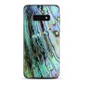 Skin for Samsung Galaxy S10e Skins Decal Vinyl Wrap Stickers Cover - Abalone Ripples Green Blue Purple