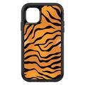 DistinctInk Custom SKIN / DECAL compatible with OtterBox Defender for iPhone 11 Pro (5.8 Screen) - Orange Black White Tiger Skin Print - Animal Print