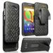 Nakedcellphone Black Kickstand Case Cover + Belt Clip Holster for Alcatel A30 Phone (2017) 5.0 | Alcatel Zip LTE | Alcatel Kora (A577VL A576BL)