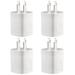 USB Wall Charger Power Adapter FREEDOMTECH (4-Pack) 1Amp USB Port Quick Charger Plug Cube for iPhone 7/6S/6S Plus/6 Plus/6/5S/5 Samsung Galaxy S7/S6/S5 Edge LG HTC Huawei Moto Kindle Android