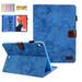 iPad Pro 11 inch Business Case Dteck Magnetic Flip Bicolor PU Leather Card Holder Wallet Case Multiple angle viewing Stand Cover Auto Wake Sleep For Apple iPad Pro 11 Blue