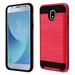 Samsung Galaxy J3 2018 J337 J3 V 3rd Gen J3 Star J3 Achieve Express Prime 3 - Phone Case Shockproof Hybrid Rubber Rugged Case Cover Brushed Red