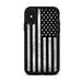 Skin for OtterBox Symmetry Case for iPhone X Skins Decal Vinyl Wrap Stickers Cover - Black White Grunge Flag USA America