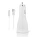 Samsung Galaxy Beam Adaptive Fast Charger Micro USB [1 DUAL Car Charger + 2x Micro USB Cable] Adaptive Fast Charging uses dual voltages for up to 50% faster charging! - WHITE - Bulk Packaging