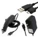 For Nokia Lumia 521 520 (AT & T Metro PCS T-Mobile) Premium Combo Pack - Wall Charger + Car Charger + Micro USB Cable