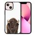 FINCIBO Soft Rubber Protector Cover Case for Apple iPhone 13 mini 5.4 2021 (NOT FIT Apple iPhone 13 Pro 6.1 2021/iPhone 13 6.1 2021/iPhone 13 Pro Max 6.7 2021) American Buffalo Bison