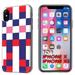 TalkingCase TalkingCase Phone Cover for Apple iPhone Xs X Blue Red Pattern Print Light Weight Ultra Flexible Super Thin Soft Touch Photo-Quality Anti-Scratch Designed and Printed in USA