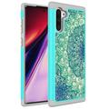 Samsung Galaxy Note 10 Plus Case KAESAR Hybrid Dual Layer Graphic PU Leather Colorful TPU Fashion Protective Cover Armor Case for Samsung Galaxy Note 10 Plus (Green Mandala)