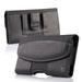 Kyocera Hydro Wave C6740 Hydro Air ~ EXTRA LARGE Horizontal Leather Pouch Carrying Case Holster Belt Clip Magnetic Closure Fits- Black5