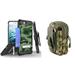 Beyond Cell Tri Shield Series Compatible with iPhone 8 Plus iPhone 7 Plus Bundle with Military Grade Clip Holster Case (Army Camo) with Travel Pouch (ACU Camo) and Atom Cloth