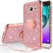 Compatible for Samsung Galaxy S8+ Case Glitter Diamond Rhinestone Case with Magnetic Ring Stand Girls Women Phone Cover for Samsung Galaxy S8 Plus - Rose Gold