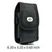 Large Size Vertical Rugged Nylon Canvas Carrying Case with Metal Belt Clip & Loop For Motorola Droid Turbo Devices - (Fits With Otterbox Defender Commuter LifeProof Cover On It)