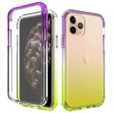 CoverON Apple iPhone 11 Pro Clear Case with Two-Tone Colors Heavy Duty Full Body Shockproof Phone Cover - Gradient Series