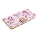 MyJacket PU Leather Diamond Bling Flip Cover Wallet Case for Samsung Galaxy J7 Aero - Purple Flowers