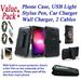 Value Pack + for LG 5.5 Fiesta 2 & 1 X Power 2 K10 Power X CHARGE Case Holster Phone Case 360Â° Cover Screen Protector Kickstand Shock Bumper Black