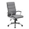 Boss CaressoftPlus Chrome Finish Executive Chair