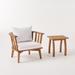 Barton Outdoor Acacia Wood Chair and Table Set by Christopher Knight Home