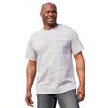 Men's Big & Tall Boulder Creek® Heavyweight Crewneck Pocket T-Shirt by Boulder Creek in White Marl (Size 8XL)