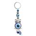 FAGINEY Blue Evil Eye Owl Keychain Key Ring Home Decor Turkish Glass Amulet Charm Pendant Blessing Gift,Turkish Glass Amulet, Turkish Blessing Gift