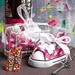 60 Oh-so-cute pink star print baby sneaker key chain