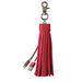 2 in 1 USB Tassel Key Chain With Micro USB Charging Cable for iPhone & Android Devices - Red