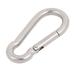 Uxcell 5mm Thickness 304 Stainless Steel Spring Snap Hook Clip Carabiner Keychain