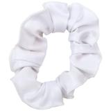 Shiny Mystique Hair Scrunchie - Pearl White