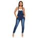 YDX Smart Jeans Juniors Overalls Denim Skinny Long Pant Solid or Ripped Classic Blue Size Juniors 15