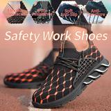 Men's Steel Toe Safety Cap Boots Breathable Sneaker Anti-smashing Anti-puncture for Outdoor Work