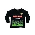 Personalized Monster Jam Grave Digger Uniform Black Long Sleeve Boys' T-Shirt