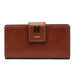 Women's Fossil Brown Nebraska Huskers Leather Logan RFID Tab Clutch