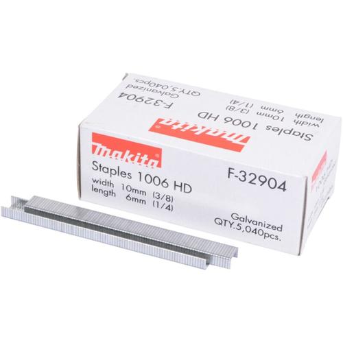 Klammern 6 mm länge Krone 10 mm 10,55 x 0,55 x 1,15 mm verzinkt ( F-32904 ) - Makita