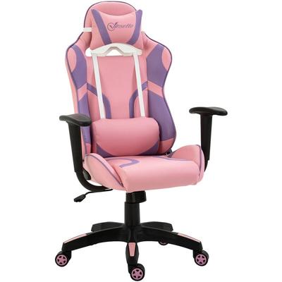 Vinsetto - Ergonomischer Gaming Stuhl Bürostuhl Drehstuhl Verstellbares Massage Lendenkissen