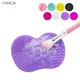 RANCAI-Brosse de maquillage en silicone tampon nettoyant planche à récurer cosmétiques lavage