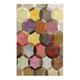 Tapis motif cercles vintage nuances vives pour salon, chambre 200x133