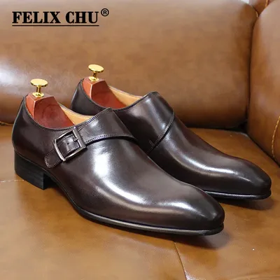 Chaussures de styliste en cuir véritable pour hommes chaussures classiques à boucle sangle de