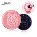 Jessup – éponge de nettoyage de brosse de maquillage 2 en 1 dissolvant de Silicone sec et humide