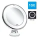 Miroir mural Flexible de miroir de maquillage à LED grossissant 10X éclairé par 3 couleurs avec le