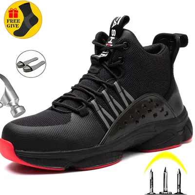 Chaussures de sécurité légères pour hommes bottes de travail baskets à boucle indécontractée