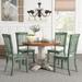 Eleanor Antique White Round Solid Wood Top 5-Piece Dining Set - Slat Back by iNSPIRE Q Classic