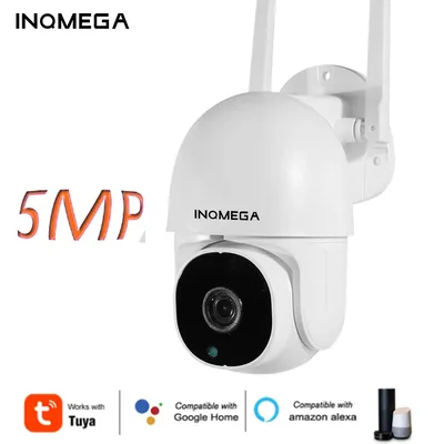 INQMEGA-Mini Caméra de permission Extérieure PTZ IP WiFi TUYA Dispositif de 5MP avec Suivi