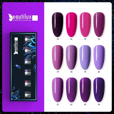 Beautilux – Kit de vernis à ongles Gel UV LED Semi-Permanent laque couleur Violet lavande 10ml