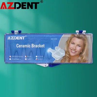 AZDENT – supports dentaires orthodontiques en céramique Base en maille MBT/Roth 022/018 345