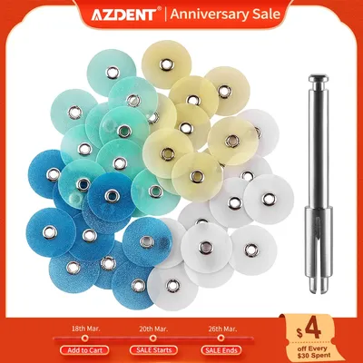 AZDENT – disques de polissage dentaire à réduction brute ensemble de bandes de mandrin matériel